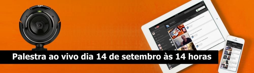 Palestras ao vivo dia 14 de setembro as 14 horas – Inscreva-se